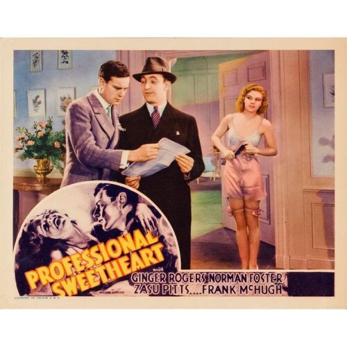 958. Lobby Card (11" x 14"); Very Fine+ ### PROFESSIONAL SWEETHEART (1933)