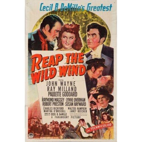 972. One Sheet (27" x 41"); From The Royal Theatre Collection; Style B; Very Fine- Folded ### REAP THE WILD WIND (1942)