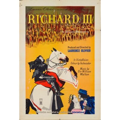 982. British One Sheet (27" x 40"); Country-of-Origin; Very Fine- Folded ### RICHARD III (1955)