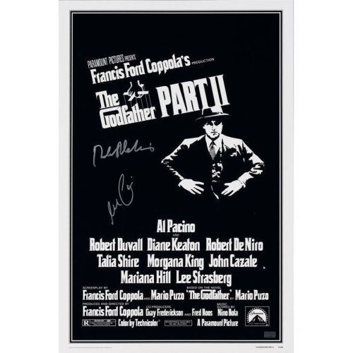 1005. Mini Poster (16" x 24") Signed by Robert De Niro and Al Pacino (Beckett COA); Very Fine+ Rolled ### THE GODFATHER PART II (1974)