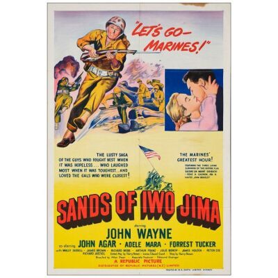 1012. Australian One Sheet (27" x 40"); Hand Lithograph; Very Fine+ Folded ### SANDS OF IWO JIMA (1950)