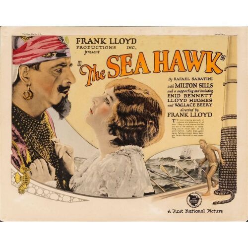 1019. Title Lobby Card (11" x 14"); From the Donna Hill Collection; Fine+ ### THE SEA HAWK (1924)