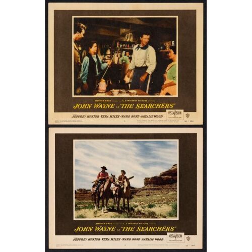 1020. Lobby Cards (2) (11" x 14"); Very Fine ### THE SEARCHERS (1956)