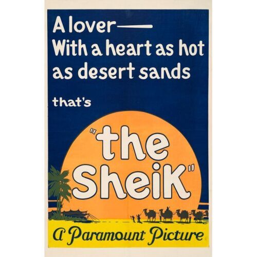 1029. One Sheet (27" x 41"); From the Donna Hill Collection; Advance; Fine+ on Linen ### THE SHEIK (1921)