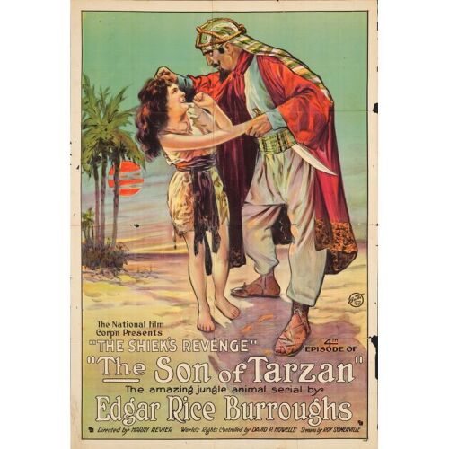 1051. One Sheet (28" x 41"); From the Bradleigh Vinson Collection; 4th Episode: "The Sheik's Revenge," Stone Lithograph; Very Good- Folded ### THE SON OF TARZAN (1920)