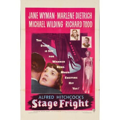 1066. One Sheet (27" x 41"); Fine+ Folded ### STAGE FRIGHT (1950)