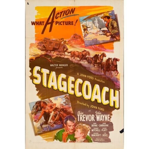 1067. One Sheet (27" x 41"); Fine Folded ### STAGECOACH (R-1944)