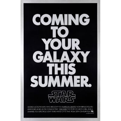 1073. One Sheet (27" x 41"); 2nd Advance, Non-Mylar Style; Very Fine on Linen ### STAR WARS: A NEW HOPE (1977)
