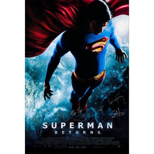 1117. One Sheet (27" x 40") Signed by Bryan Singer, Brandon Routh, Kevin Spacey, Kal Penn and Sam Huntington (Beckett COA); Advance; Very Fine+ Rolled ### SUPERMAN RETURNS (2006)