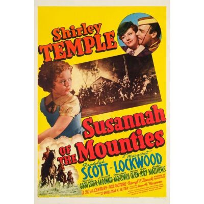 1118. One Sheet (27.25" x 41"); Style A; Very Fine- on Linen ### SUSANNAH OF THE MOUNTIES (1939)