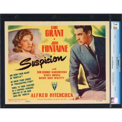 1119. Title Lobby Card (11" x 14"); CGC-Graded 7.0; Very Fine ### SUSPICION (1941)