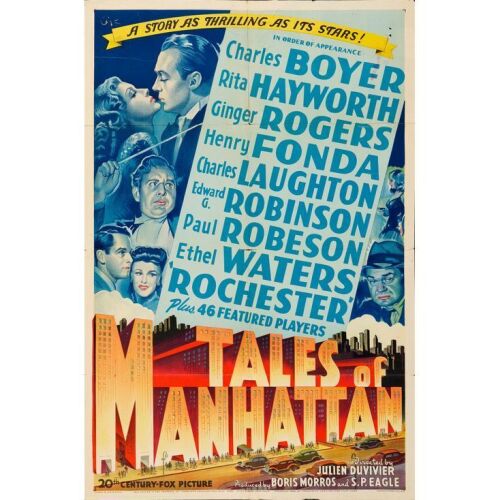 1125. One Sheet (27" x 41"); Style B, Stone Lithograph; Fine+ Folded ### TALES OF MANHATTAN (1942)