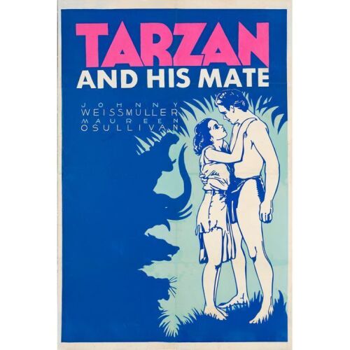 1127. One Sheet (27" x 41"); From the Bradleigh Vinson Collection; Leader Press; Very Good+ on Linen ### TARZAN AND HIS MATE (1934)