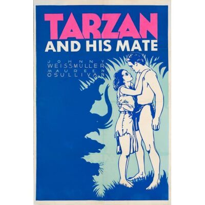 1127. One Sheet (27" x 41"); From the Bradleigh Vinson Collection; Leader Press; Very Good+ on Linen ### TARZAN AND HIS MATE (1934)