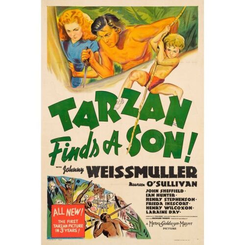 1136. One Sheet (27" x 41"); From the Bradleigh Vinson Collection; Style C, Stone Lithograph; Very Fine- on Linen ### TARZAN FINDS A SON! (1939)