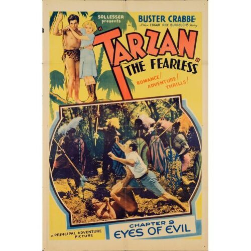 1142. One Sheet (27" x 41"); From the Bradleigh Vinson Collection; Chapter 9: "Eyes of Evil"; Fine Folded ### TARZAN THE FEARLESS (1933)