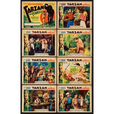 1145. Lobby Card Set (8) (11" x 14"); From the Bradleigh Vinson Collection; All-Serial Style; Fine+ ### TARZAN THE FEARLESS (1933)