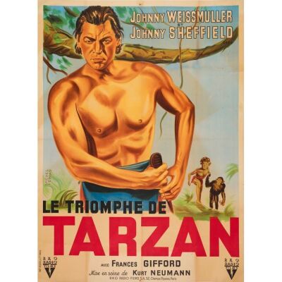 1150. French Grande (45" x 62"); From the Bradleigh Vinson Collection; Fine+ on Linen ### TARZAN TRIUMPHS (1943)