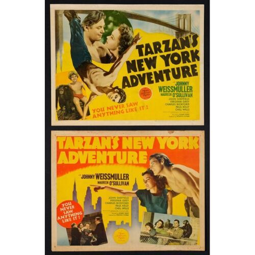1153. Half Sheets (2) (22" x 28"); From the Bradleigh Vinson Collection; Fine- ### TARZAN'S NEW YORK ADVENTURE (1942)