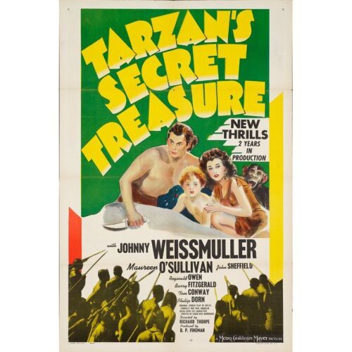 1155. One Sheet (27" x 41"); From the Bradleigh Vinson Collection; Style D; Very Fine Folded ### TARZAN'S SECRET TREASURE (1941)