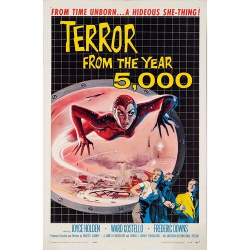 1166. One Sheet (27" x 41"); Very Fine- Folded ### TERROR FROM THE YEAR 5000 (1958)