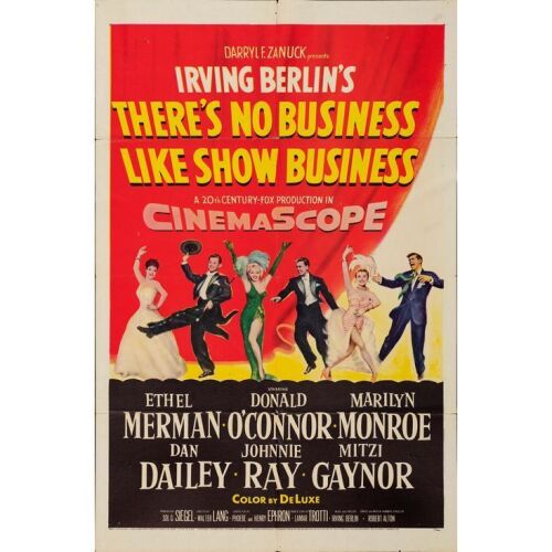 1169. One Sheet (27" x 41"); Very Fine- Folded ### THERE'S NO BUSINESS LIKE SHOW BUSINESS (1954)