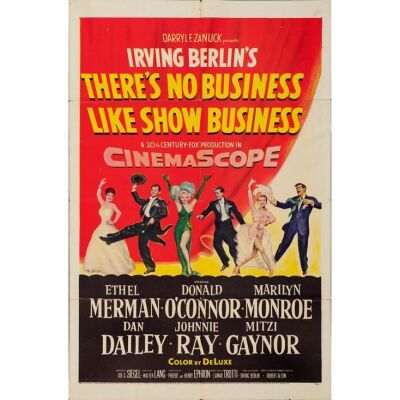 1169. One Sheet (27" x 41"); Very Fine- Folded ### THERE'S NO BUSINESS LIKE SHOW BUSINESS (1954)