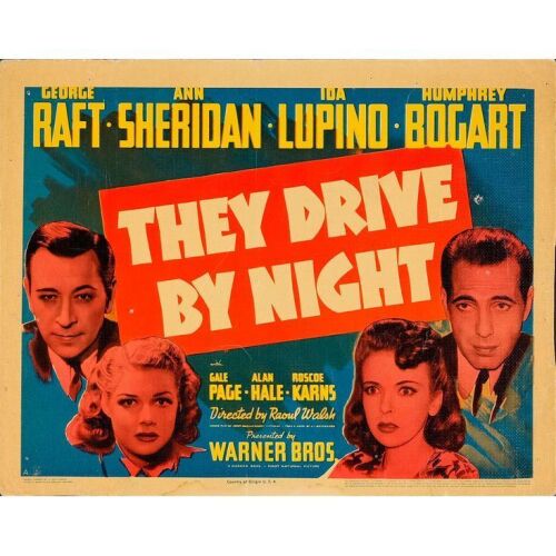 1171. Title Lobby Card (11" x 14"); Linen Finish; Fine ### THEY DRIVE BY NIGHT (1940)