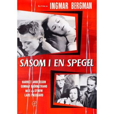 1180. Full-Bleed Swedish One Sheet (28" x 39"); Country-of-Origin; Very Fine- on Linen ### THROUGH A GLASS DARKLY (1961)