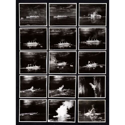 1187. Vintage Original B&W Single-Weight Glossy Keybook Photographs (15) (8" x 10"); Very Fine ### TITANIC (1953)