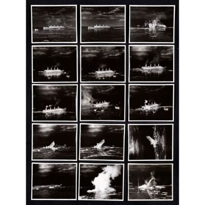 1187. Vintage Original B&W Single-Weight Glossy Keybook Photographs (15) (8" x 10"); Very Fine ### TITANIC (1953)