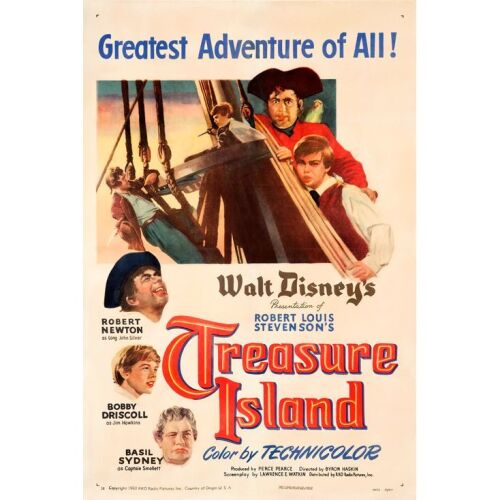 1199. One Sheet (27" x 41"); Style A; Fine+ on Linen ### TREASURE ISLAND (1950)