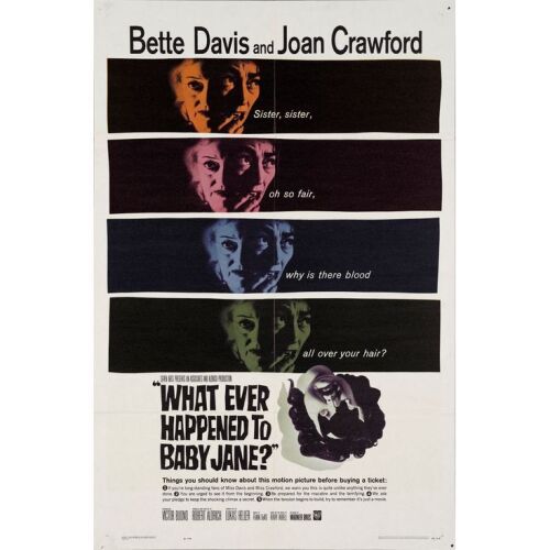 1224. One Sheet (27" x 41"); Very Fine+ Folded ### WHAT EVER HAPPENED TO BABY JANE? (1962)