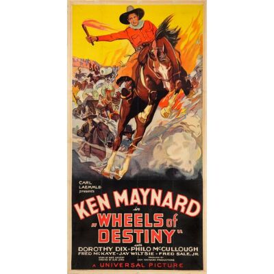 1225. Three Sheet (40.5" x 79"); Stone Lithograph; Very Good+ on Linen ### WHEELS OF DESTINY (1934)