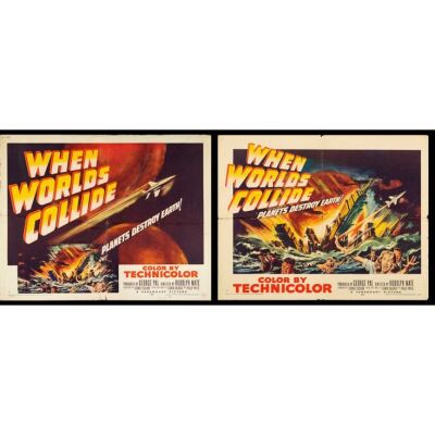 1227. Half Sheets (2) (22" x 28"); Style A, Style B; Fine- Folded ### WHEN WORLDS COLLIDE (1951)