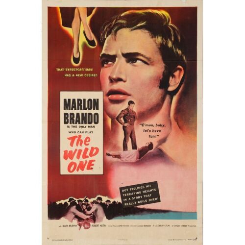 1240. One Sheet (27" x 41"); Style A; Very Fine- Folded ### THE WILD ONE (1953)