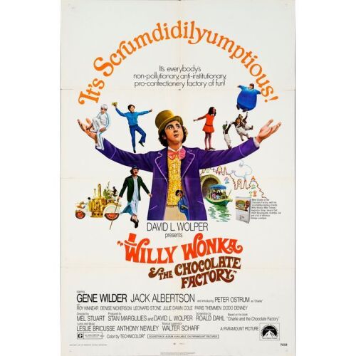 1242. One Sheet (27" x 41"); Very Fine- Folded ### WILLY WONKA AND THE CHOCOLATE FACTORY (1971)