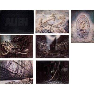 9. ALIEN (1978): Hand-Signed and Numbered Limited Edition Set of Lithos (6) with Hardshell Portfolio (27.5" x 39.25") Signed by H.R. Giger;