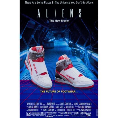 11. ALIENS (1986): Reebok "Bug Stompers" Tie-In Promo Poster (24" x 36"); Very Fine+ Rolled