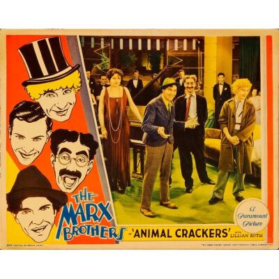 14. ANIMAL CRACKERS (1930): Lobby Card (11" x 14"); Glossy Finish; Fine+