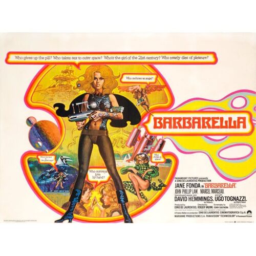 24. BARBARELLA (1968): Full-Bleed British Quad (40" x 30"); Very Fine- on Linen