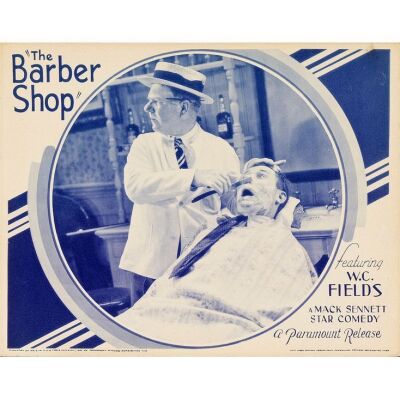 25. THE BARBER SHOP (1933): Lobby Card (11" x 14"); Very Fine+