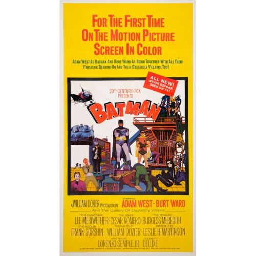 29. BATMAN (1966): Three Sheet (41" x 78"); Very Fine- on Linen