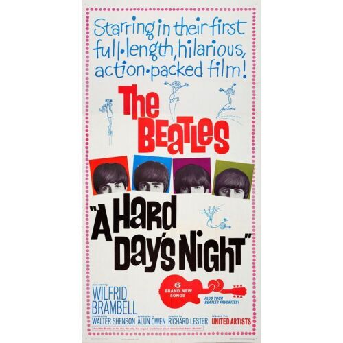 30. THE BEATLES: A HARD DAY'S NIGHT (1964): Three Sheet (41" x 79"); Near Mint Folded