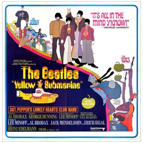 34. THE BEATLES: YELLOW SUBMARINE (1968): Six Sheet (79" x 80"); Very Fine+ Folded