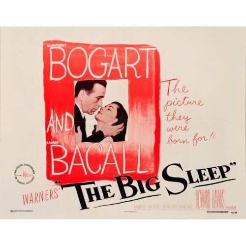 37. THE BIG SLEEP (1946): Half Sheet (22" x 28"); Style B; Fine- on Paper