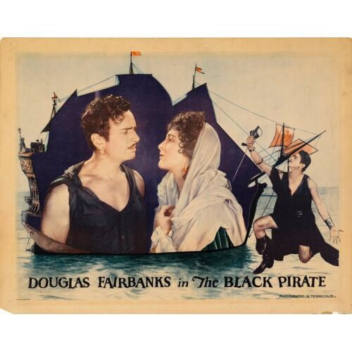 42. THE BLACK PIRATE (1926): Half Sheet (22" x 28"); Fine on Foam Board