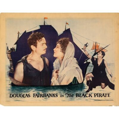 42. THE BLACK PIRATE (1926): Half Sheet (22" x 28"); Fine on Foam Board