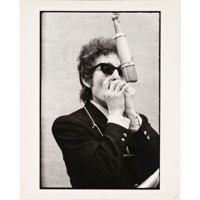 46. BOB DYLAN (1991): Original B&W Oversized Matte Photograph (16" x 20"); "The Bootleg Series Volumes 1-3"; Very Fine+