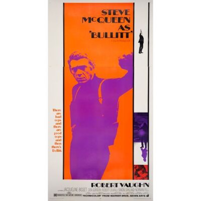 51. BULLITT (1968): Three Sheet (42" x 79"); Very Fine on Linen